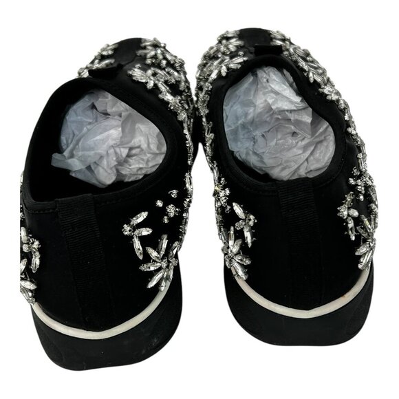 Neiman Marcus Women's Black Crystal Embellished Fusion Slip-ons | Size 9B - Picture 4 of 7